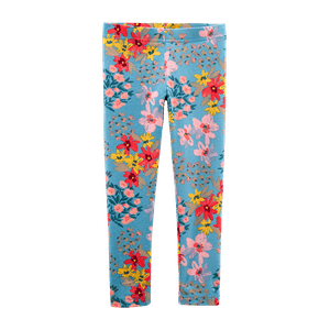 Leggins Azul Flores Niñas - Carter's