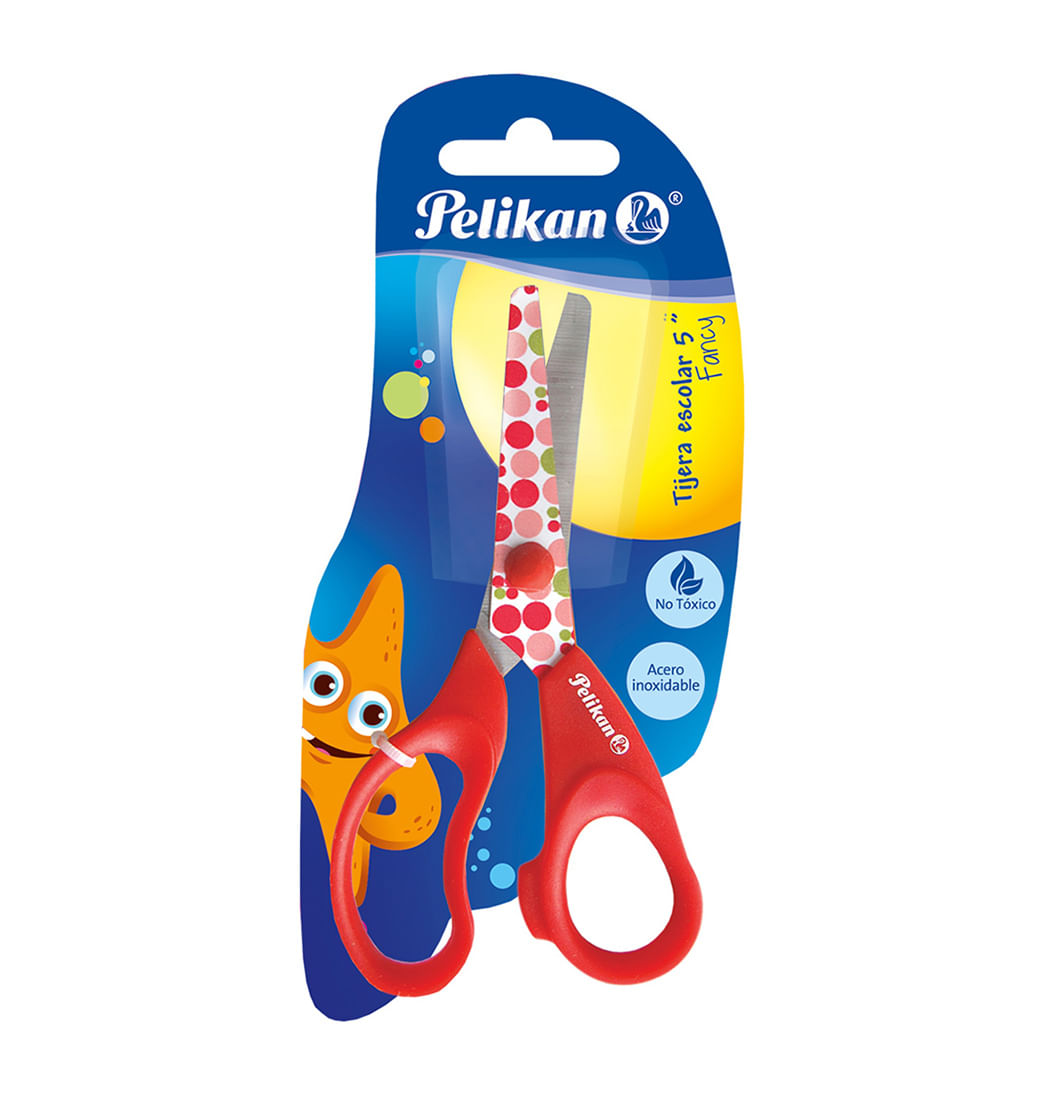 Tijeras Escolar Fancy Rojas - Pelikan