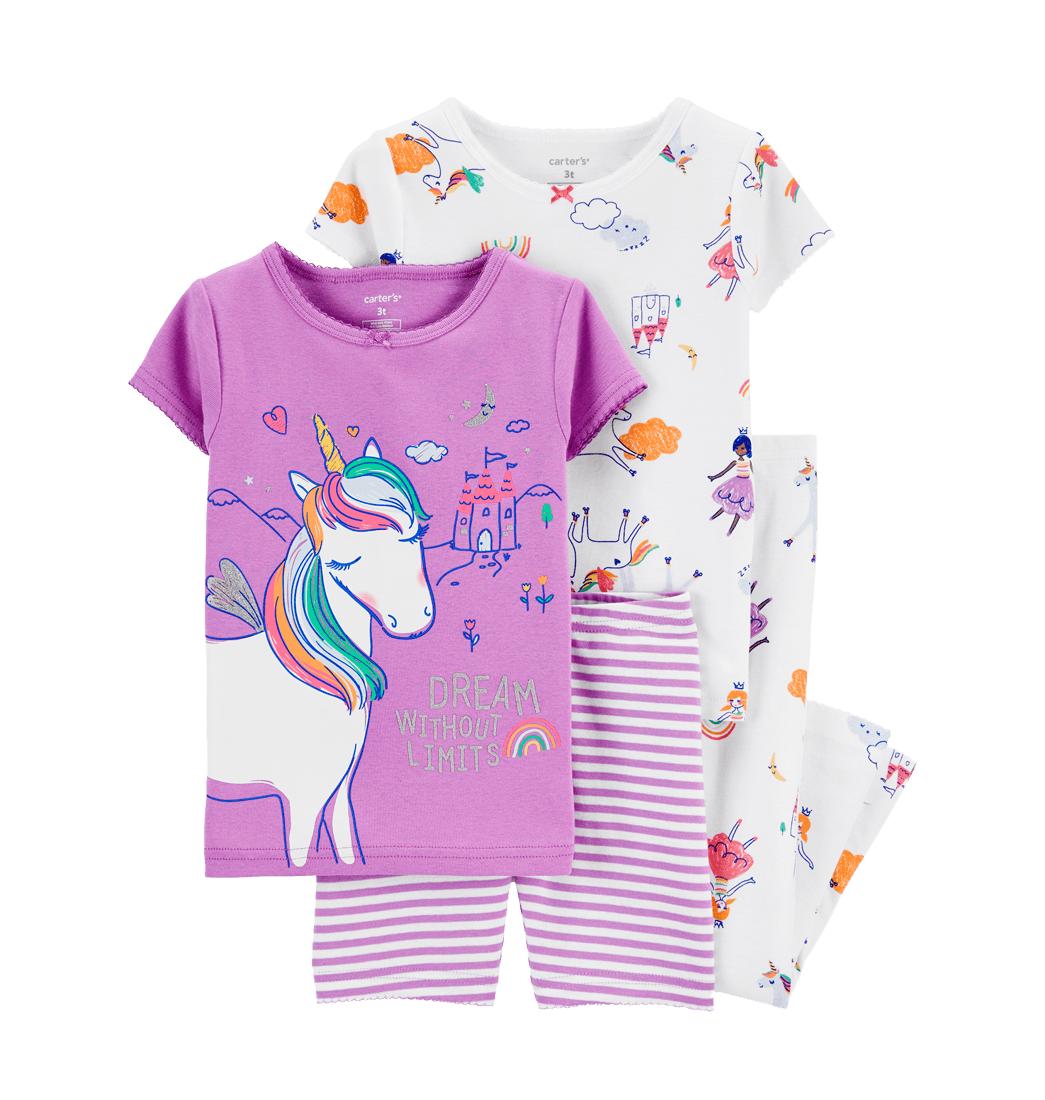 Set Pijama 4 Piezas Unicornios - Carter's