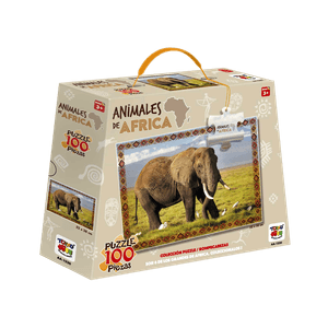 Rompecabezas Animales de África: Elefante 100 Piezas - Toyng
