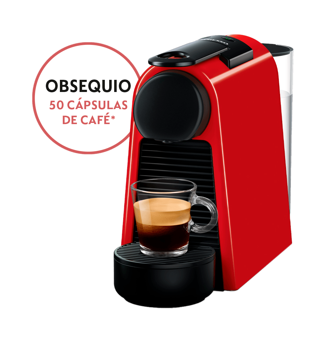 Cafetera Essenza Mini Roja con Espumador de Leche - Nespresso - Pepe Ganga  - Pepe Ganga