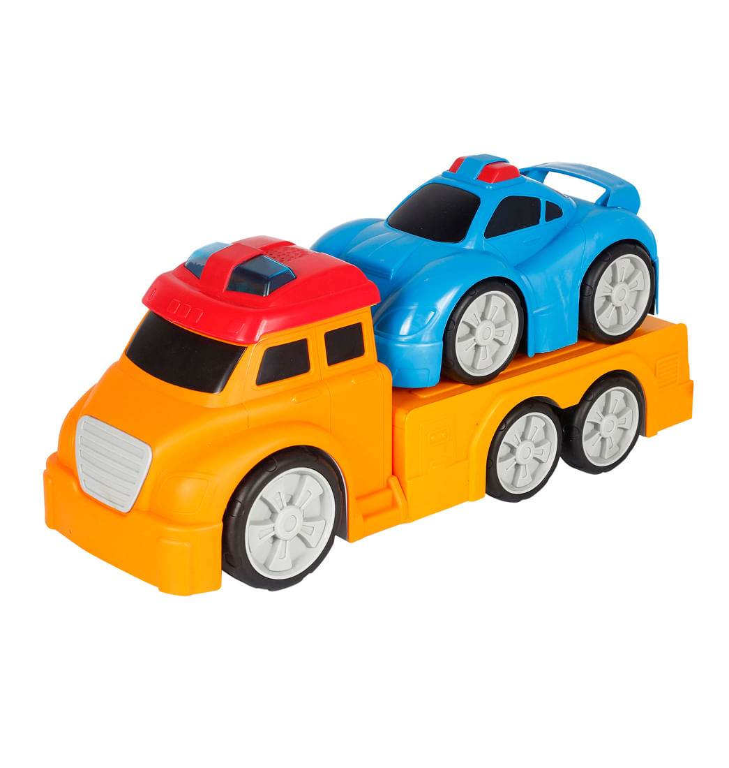 Set súper Camión Transportador con Carro de Carreras Kiddoh - Caja Averiada