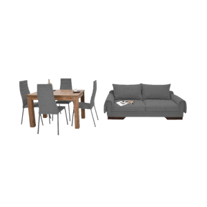 Combo Sofá Daytona, Comedor Merida y Sillas Parma - Hogar Venecia
