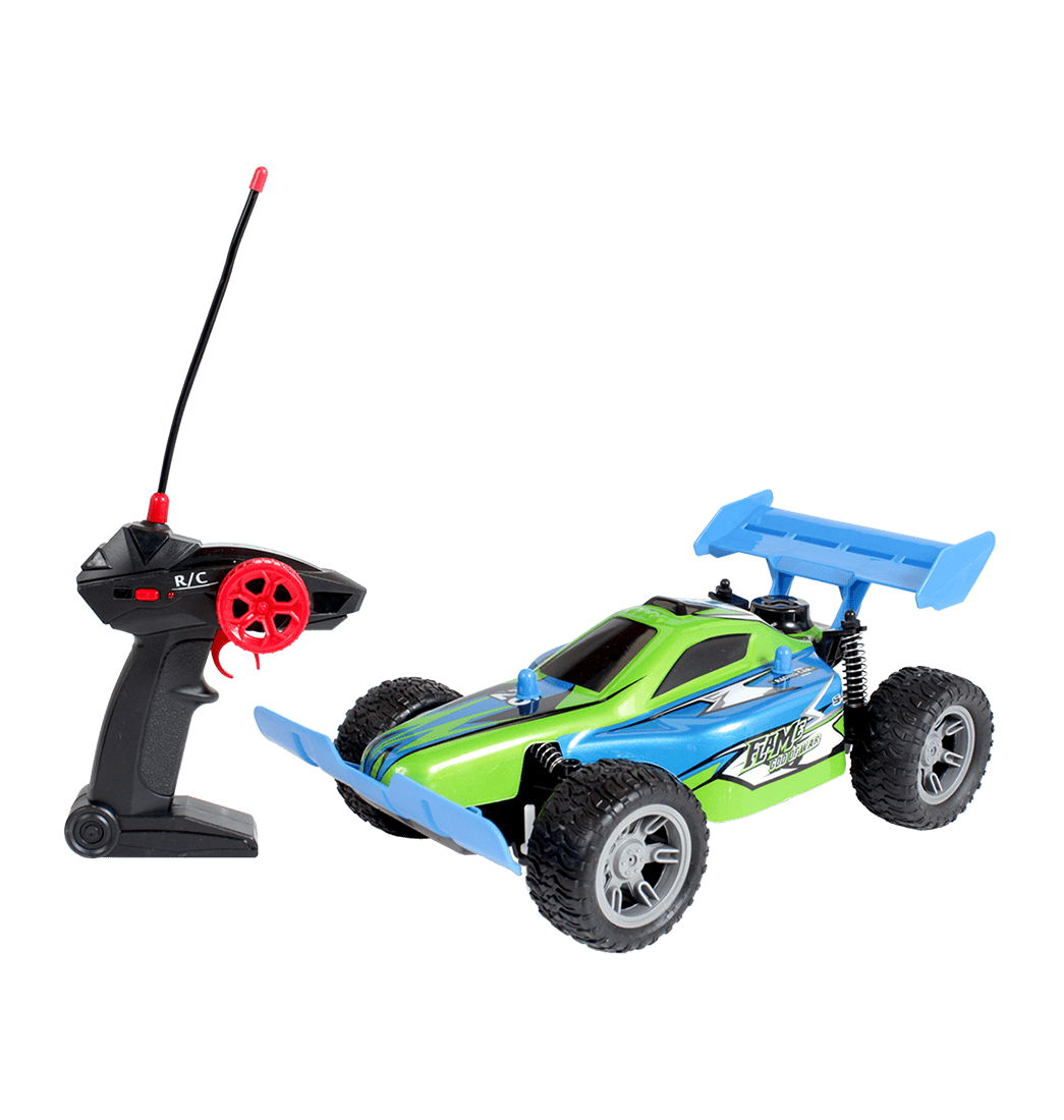 Carro Buggy con Radio Control Azul y Verde 1:14 - Kiddoh KZL