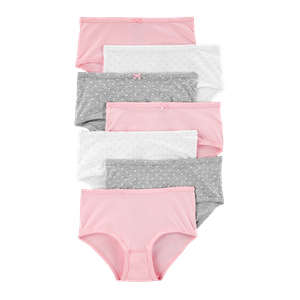 Set 7 Panties Blanco, Rosa y Gris Niñas - Carter's