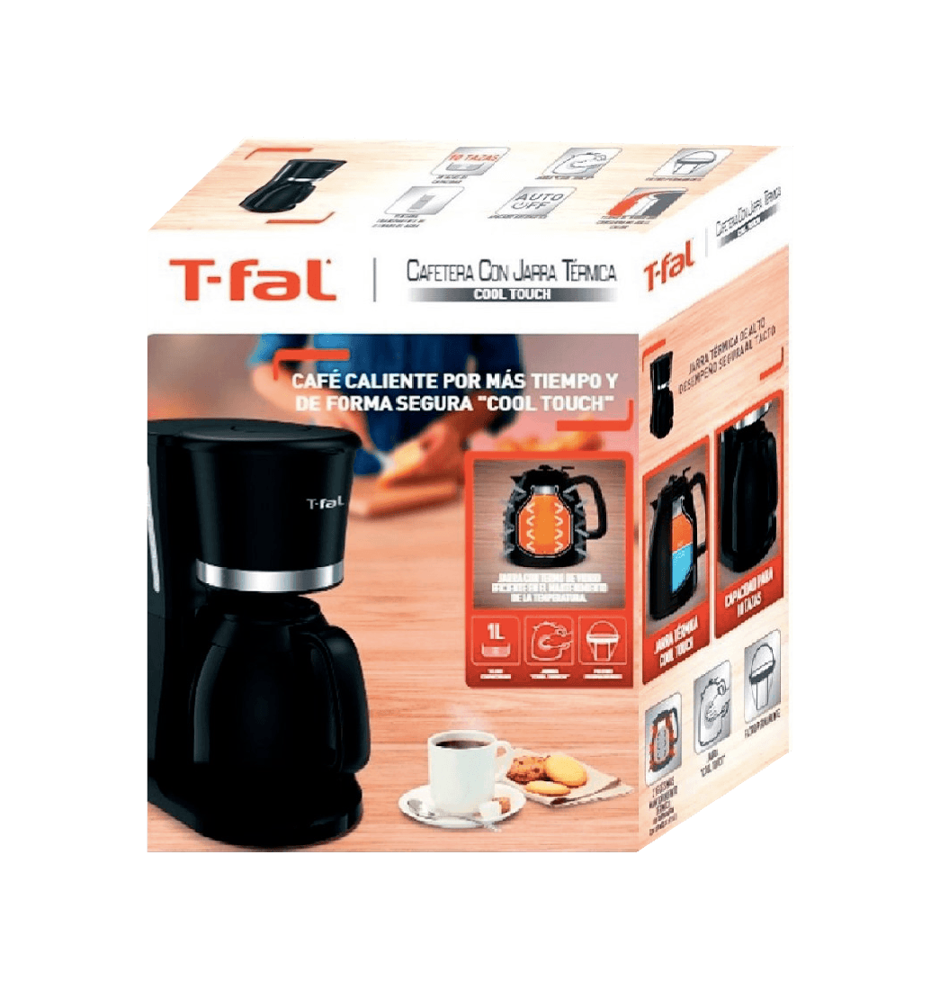 Cafetera Para 6 Tazas Con Filtro Permanente T-fal Cm321dmx