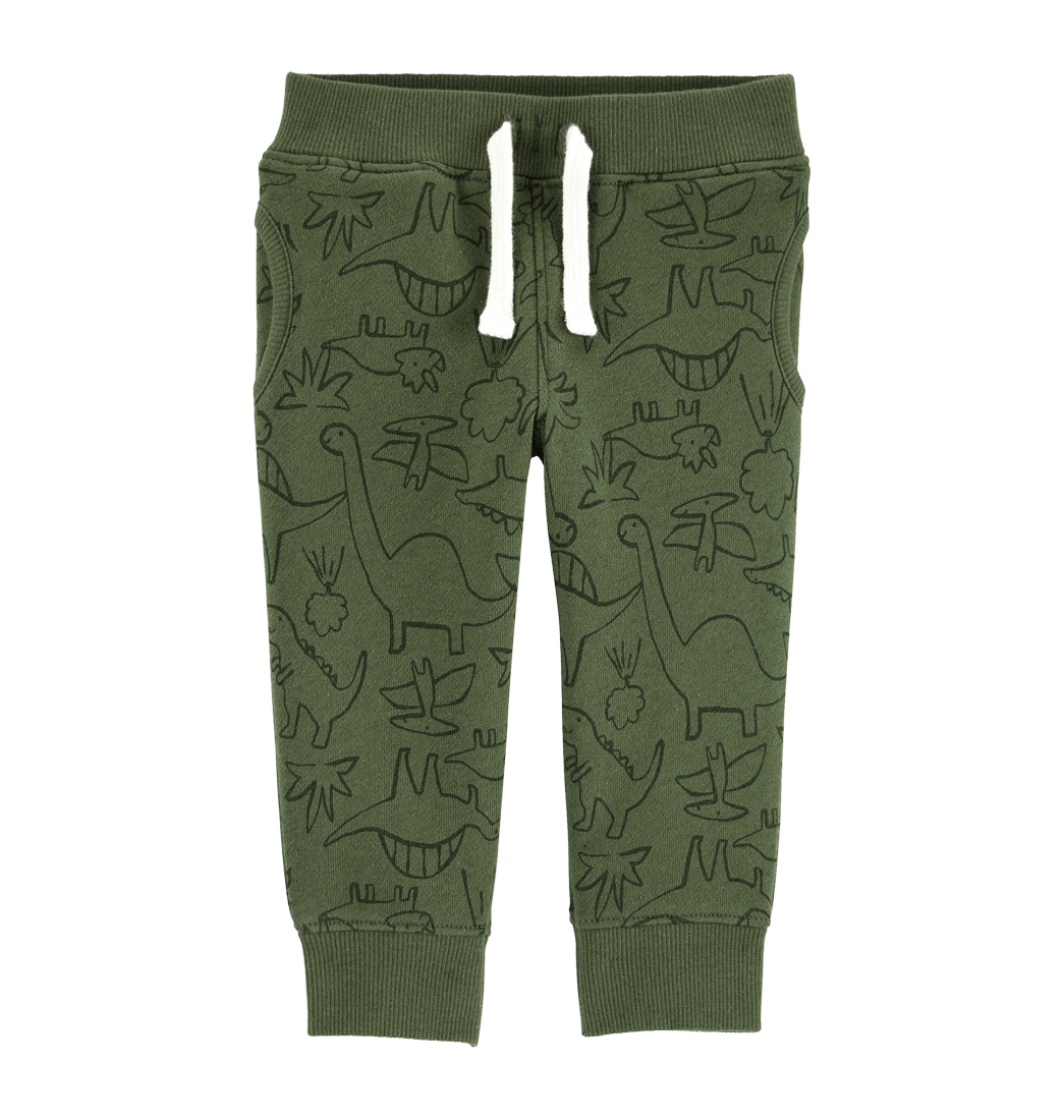 Pantalón Jogger Dinosaurios Verde Niños - Carter's