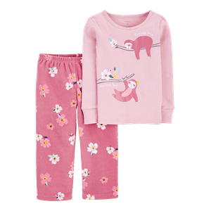 Set Pijama Camiseta y Pantalón Rosados Niñas - Carter's