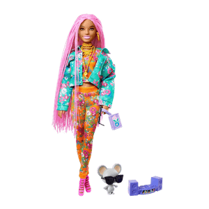 Muñeca Barbie Extra Cabello con Trenzas Rosa