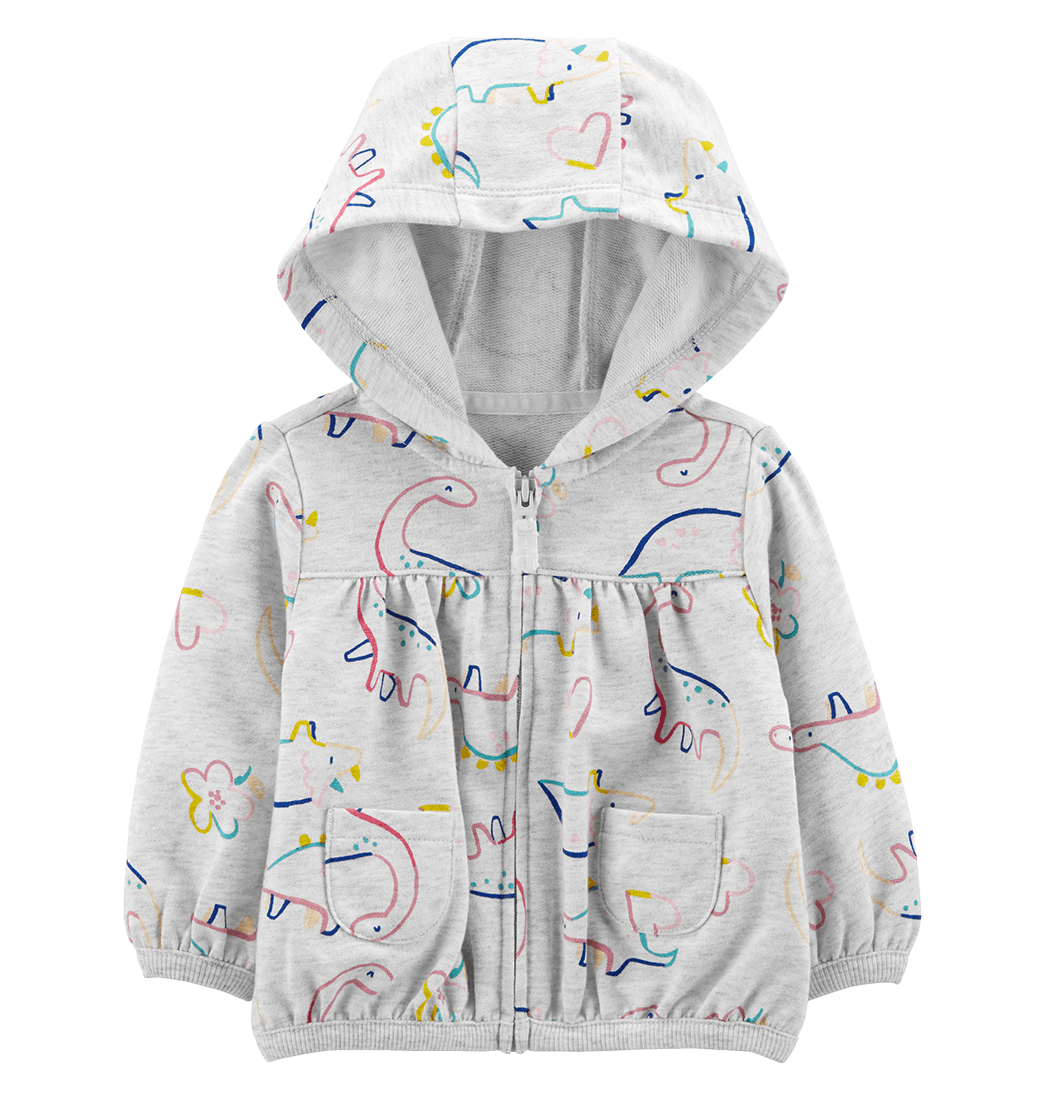 Chaqueta Gris Estampada Niñas - Carter's