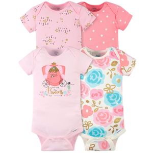 Set 4 Bodies Manga Corta Multicolor Niñas - Gerber