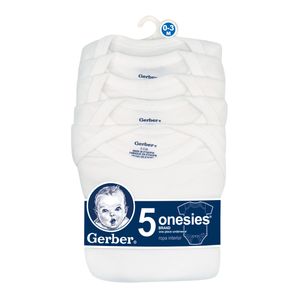 Set 5 Bodies Manga Corta Blancos Unisex - Gerber