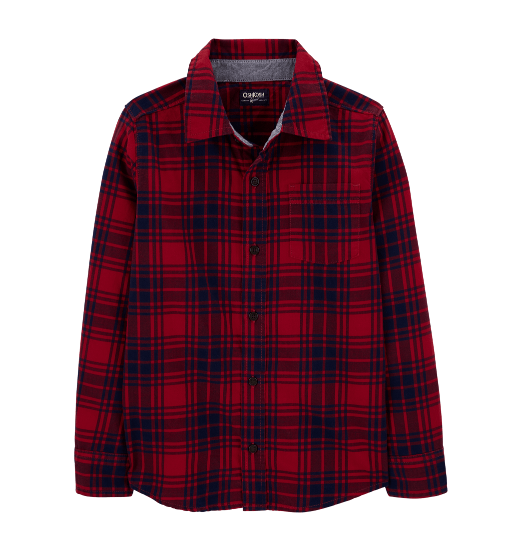 Camisa Cuadros Roja y Negra - Oshkosh | Knasta