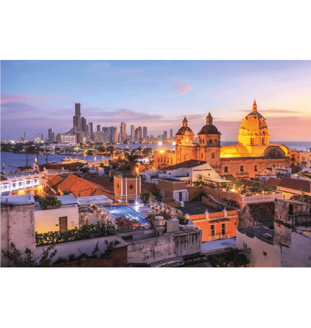 Rompecabezas Mini + Marco: Cartagena, Colombia 150 Piezas - Ingenio Destreza Mental