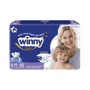 Pañal Ultra Absorbente Gold x 50 Etapa 4 - Winny