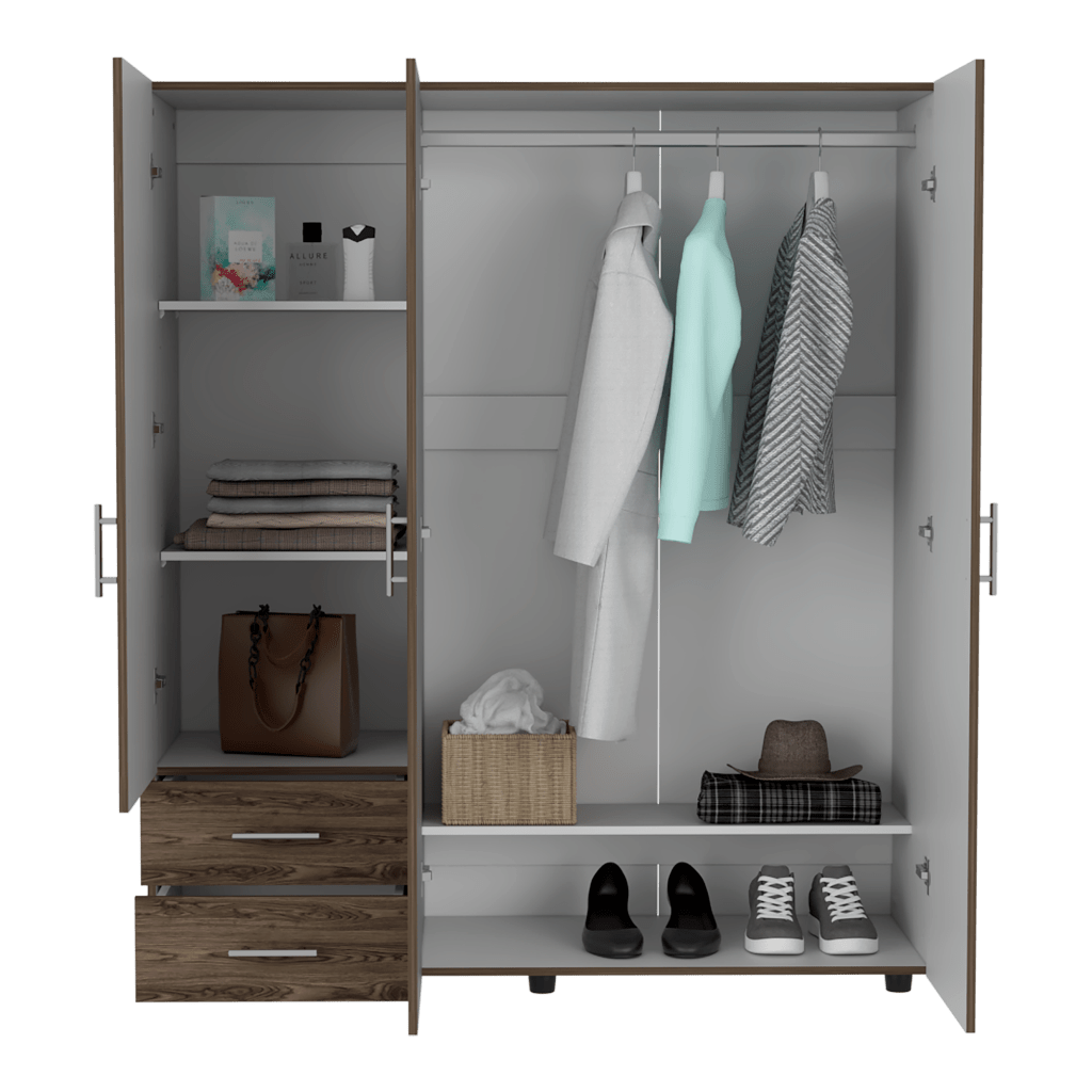 Closet Light, Beige y Blanco, con dos cajones organizadores y dos  entrepaños para zapatos - institucionaldh