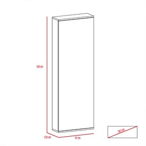 Mueble Auxiliar Zapatero Leto con Espejo, Wengue, con amplio espacio de almacenamiento