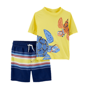 Set Camiseta Amarilla y Short de Baño Infantil - Carter's