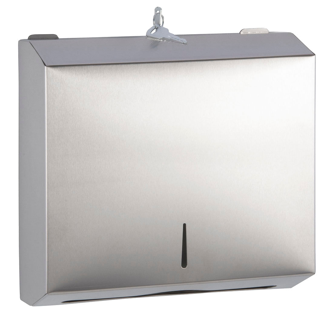 Dispensador Rectangular Toallas Papel Cromado
