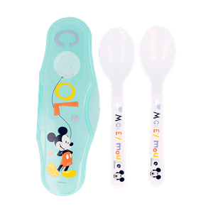 Set Estuche de Cubiertos 2 Piezas Mickey Cool - Disney Baby