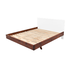 Cama Lanus Queen Blanco Matiz Caramelo - Hogar Venecia