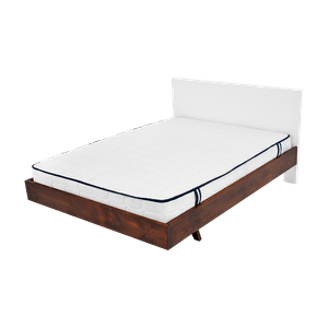 Combo Cama Lanus Doble Blanco Matiz + Colchón Versalles - Hogar Venecia