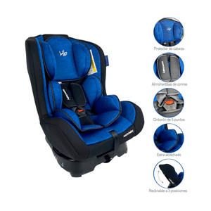 Silla para Carro Gold Negra y Azul Claro Gr 0,1 y 2 - Happy Baby