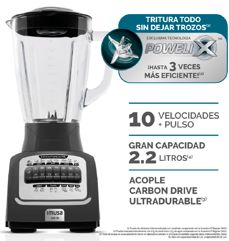 Licuadora Infiny Force Licuadora Imusa Velocidades Imusa
