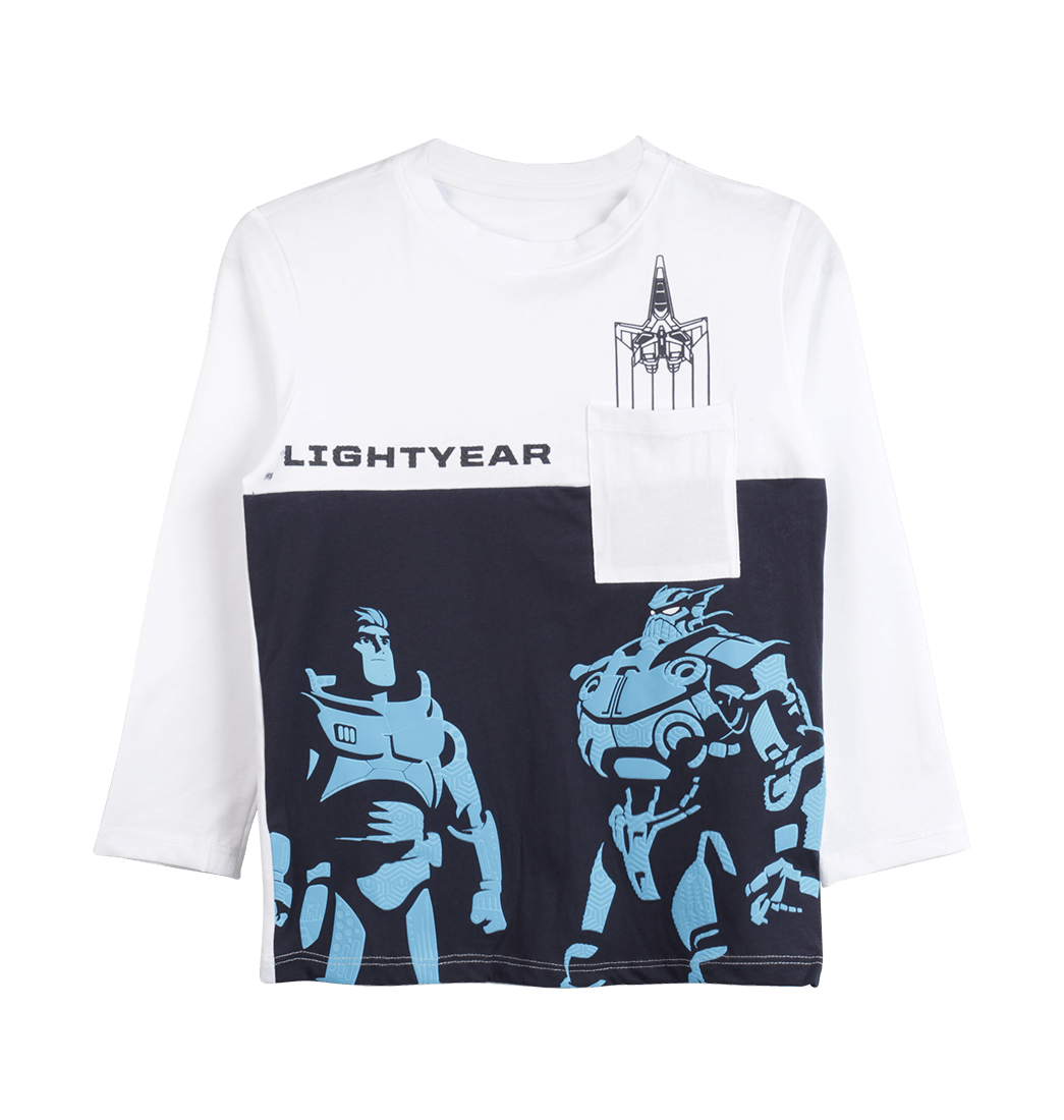 Camiseta Manga Larga Blanca Estampada - Light Year