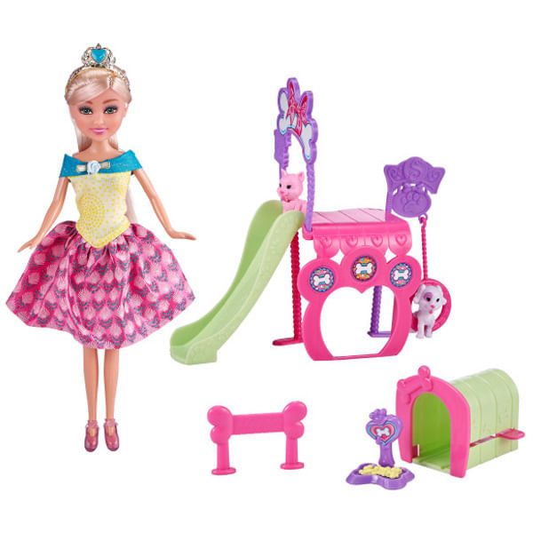 Set Princesa y Patio de Juegos para Cachorros - Sparkle Girlz