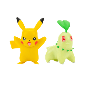 Set Figuras de Batalla Pikachu y Chikorita - Pokemon