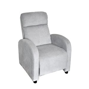 Silla Reclinable Inoa, Gris Claro, con sistema reclinable de botón para mayor comodidad