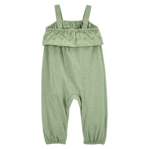 Mameluco Enterizo Manga Sisa Verde  Niñas - Carter's