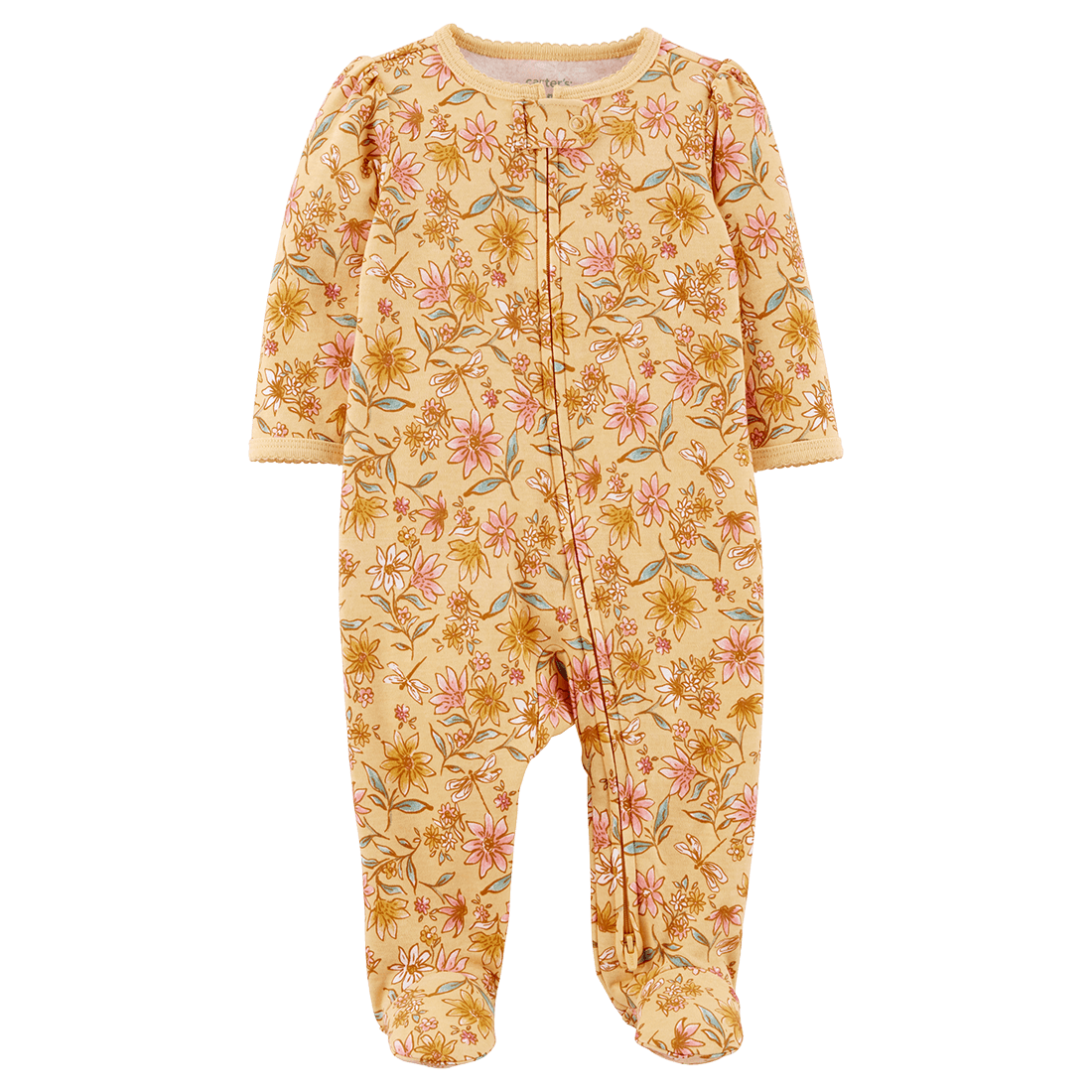 Pijama Enteriza Amarilla con Flores Niñas - Carter's