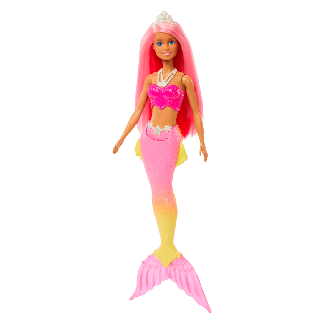 Muñeca Sirena Aleta Rosa y Amarillo - Barbie