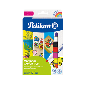 Caja 10 Marcadores Gráficos 751 - Pelikan