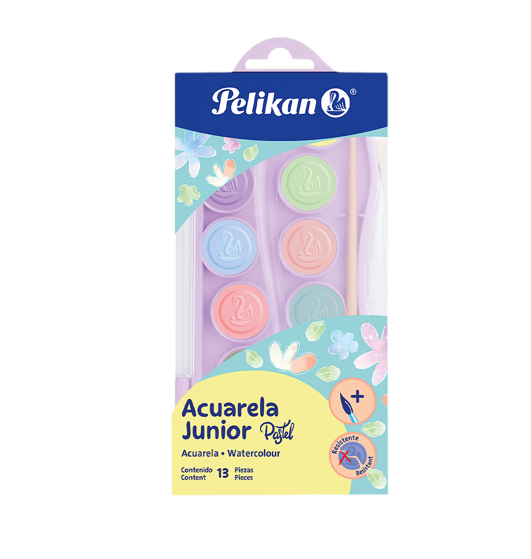 Estuche Acuarela Junior 12 Colores Pastel - Pelikan