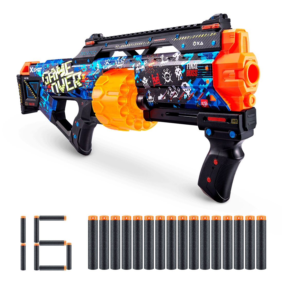 Lanzador de Dardos Chaos Skins Last Game Over - X-Shot