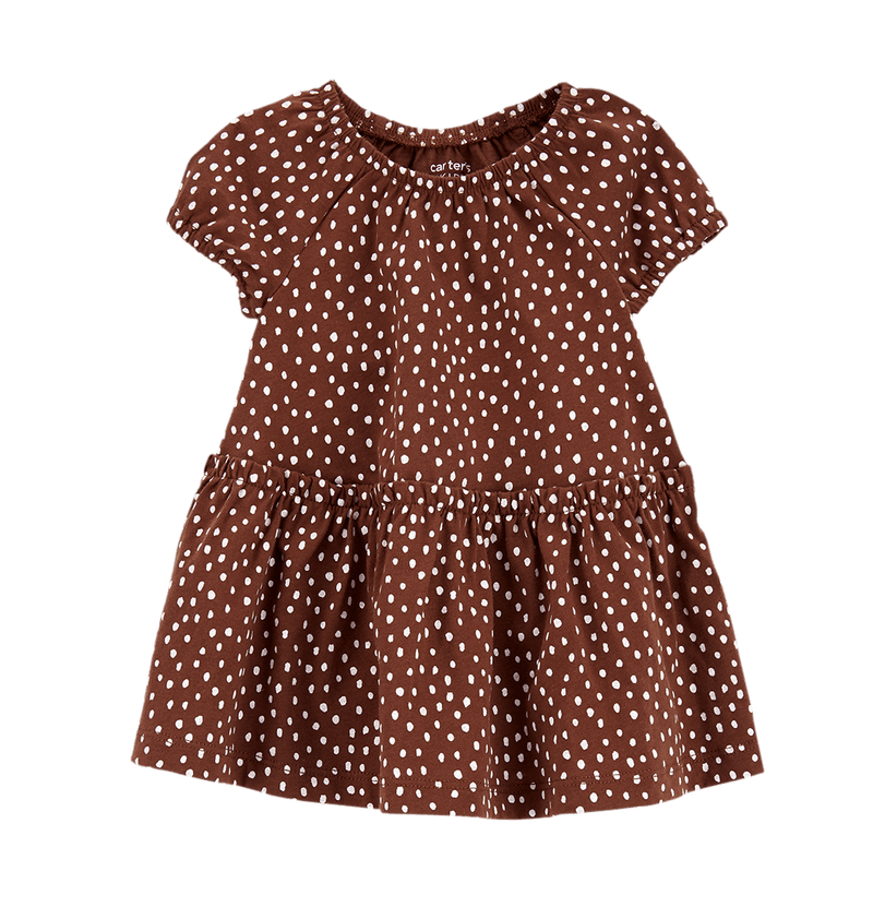 Set Vestido Manga Larga Con Calzón Café Niñas Carter'S Carters