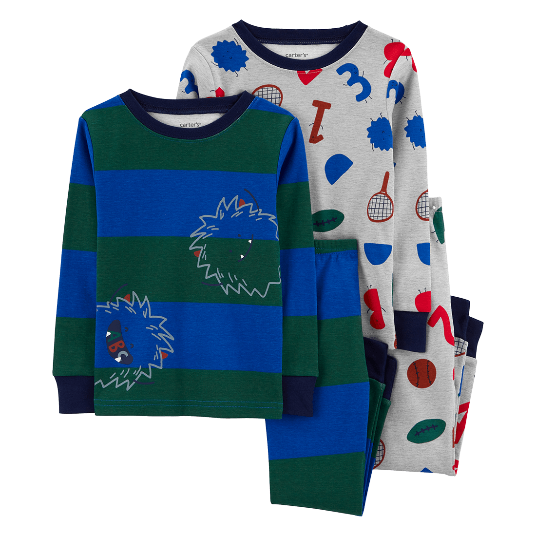 Set Pijama 4 Piezas Estampada Niños - Carter's