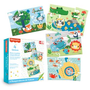 Set 4 Rompecabezas Animales - 9 Piezas