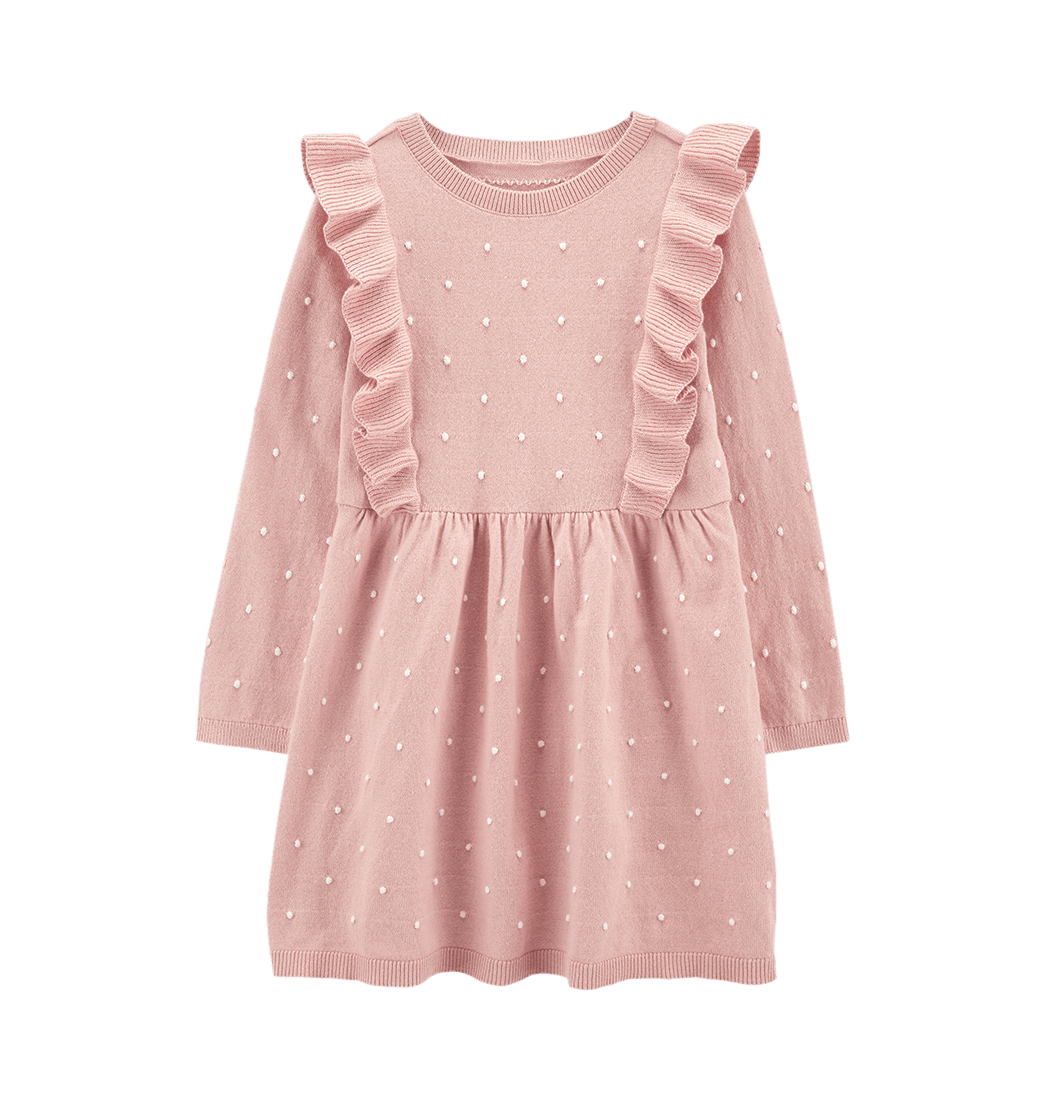 Vestido Manga Larga Rosado - Carter's