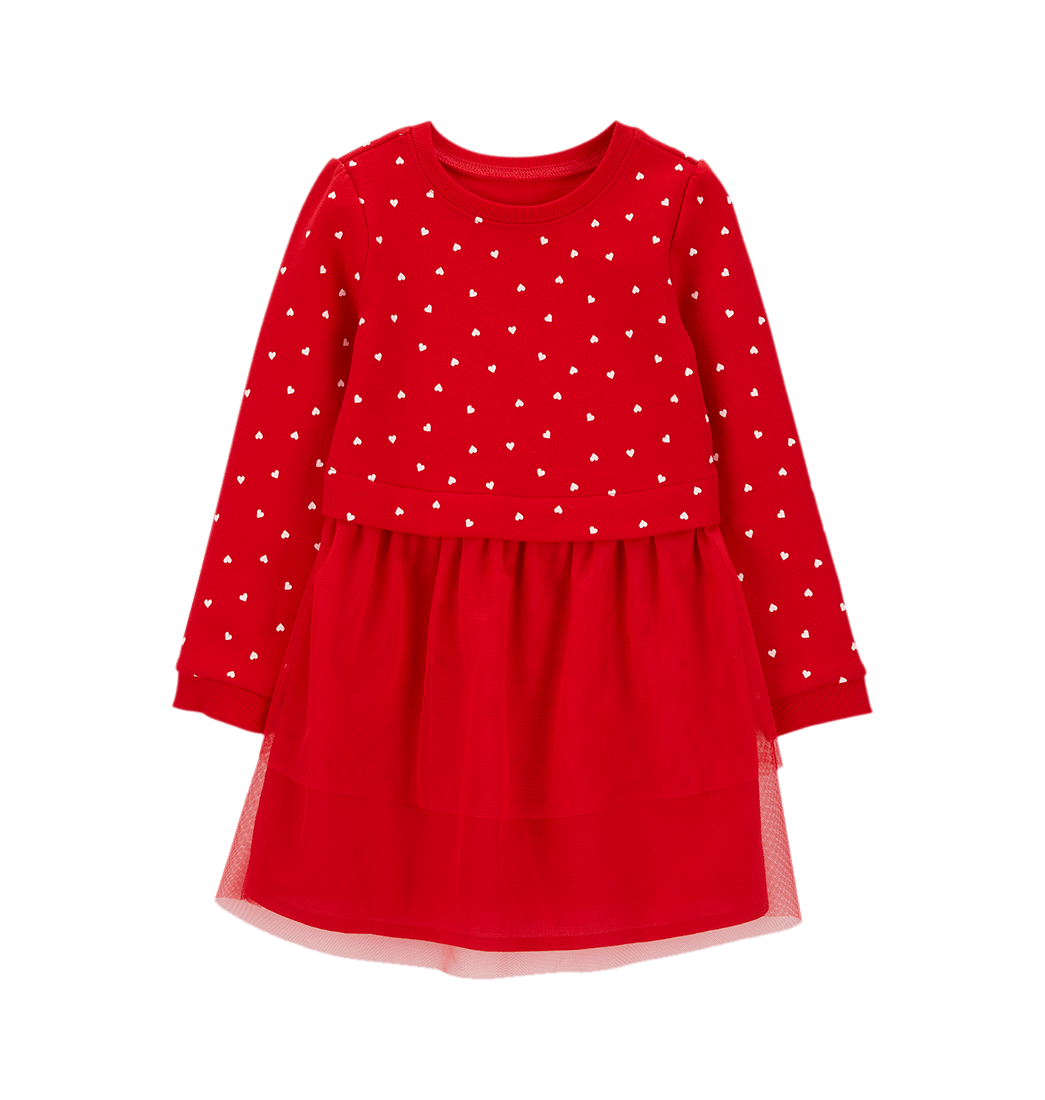 Vestido Manga Larga Rojo - Carter's