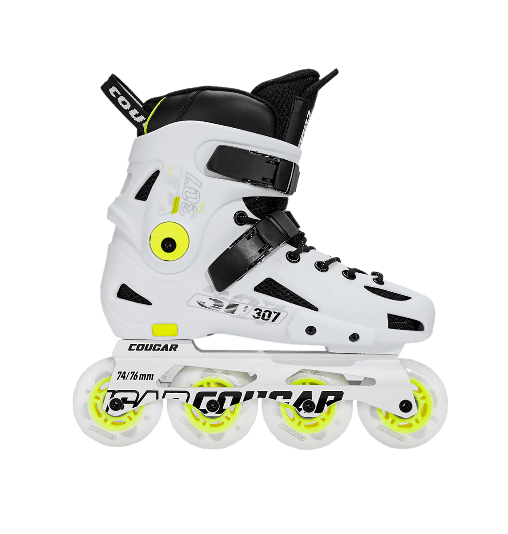 Patines en Línea Semiprofesionales Slalom MZS307C Blanco - Cougar