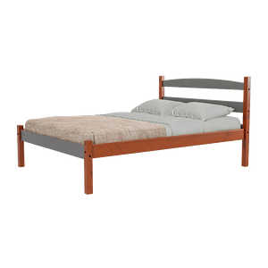 Cama Doble Delta Acacia/Gris - Muebles 2020