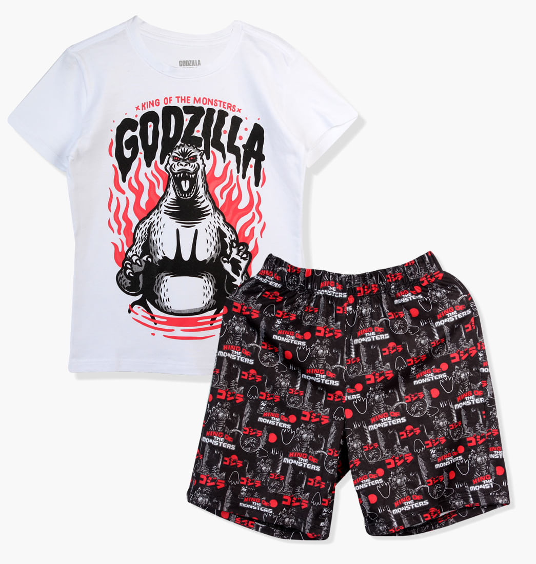 Set Pijama 2 Piezas Estampada - Godzilla