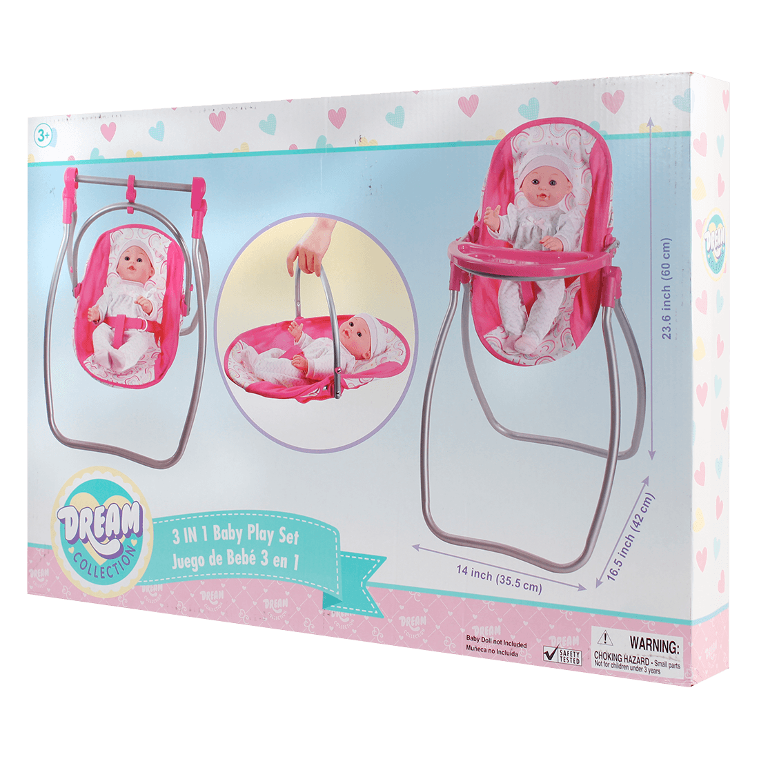 Dream Collection, Baby Doll Care Gift Set with Stroller - Lifelike Baby  Doll and Accessories for Realistic Pretend Play, Posable Soft Toy - 12”