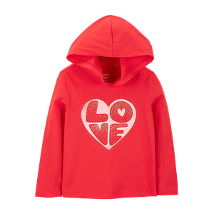 Hoodie con Capota Rojo Niñas - Carter's