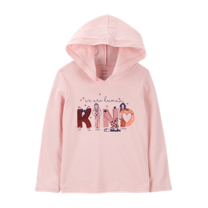 Hoodie con Capota Rosado Niñas - Carter's