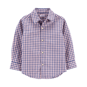Camisa Manga Larga Cuadros Multicolor Niños - Carter's